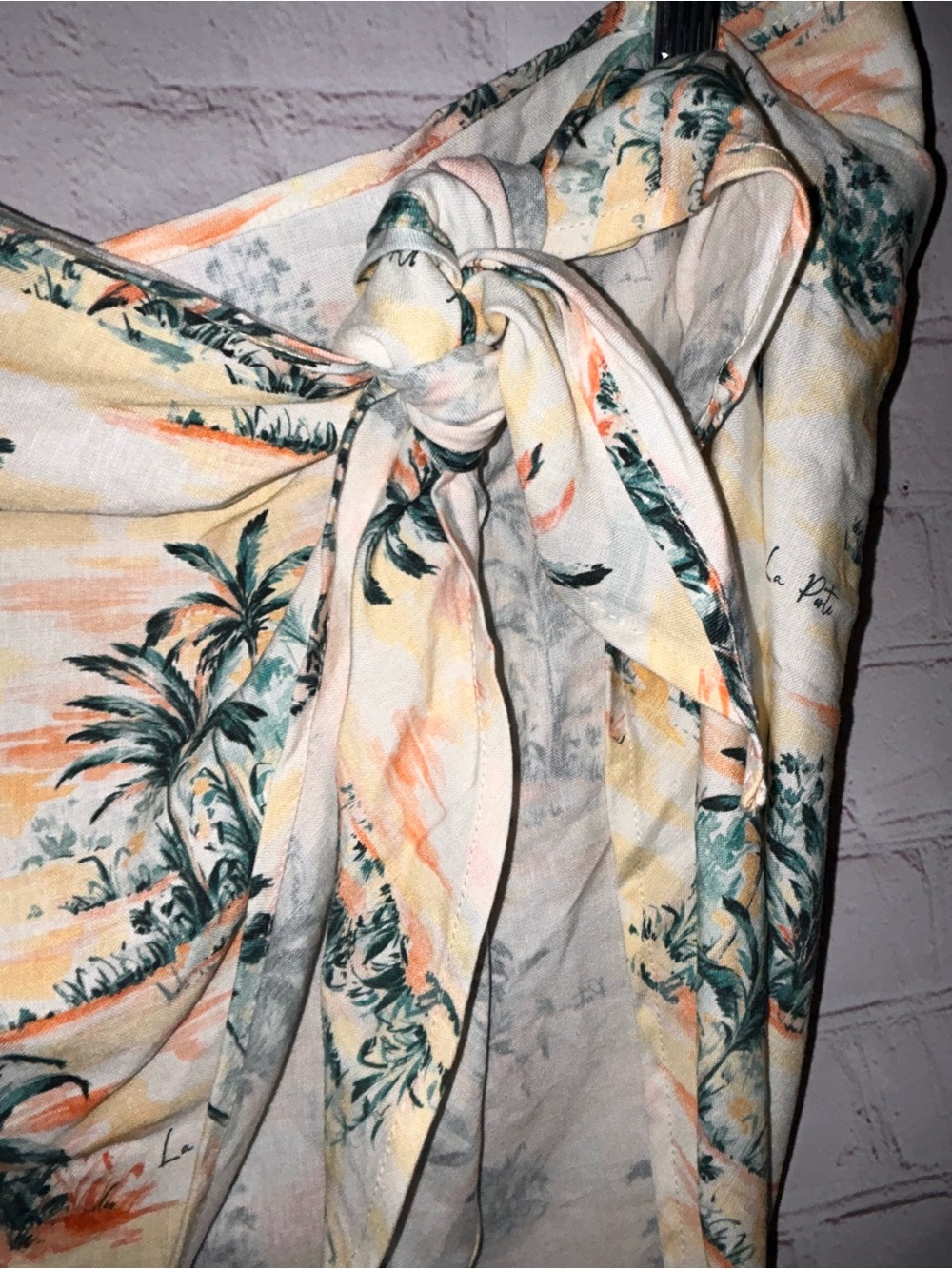 La Porte Palm Print Sarong size S NWT - Picture 4 of 8